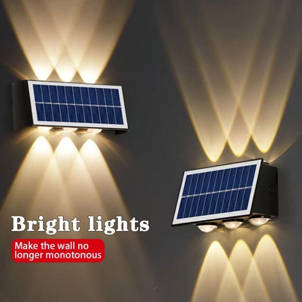 IP65 Waterproof 4/6/8 LED Solar Light Up and Down Fence Solar Lamp Modern Solar Wall Lamp Porch