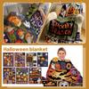 Halloween Print Pumpkin Castle Blanket Flannel Blanket Throw Blanket