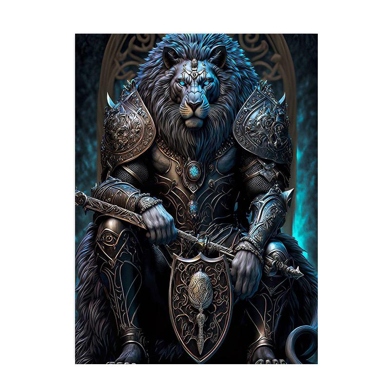 Фэнтезийные постеры и принты со львом, современные статуи животных, холст, живопись, настенные художественные фотографии для гостиной, украшения дома