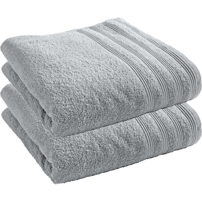 Set of 2 "Spa" Bath Towels 90 X 150 Cm / 400 Gr/m² - "Spa" Pearl