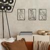 3pcs Metal Wall Sculptures - Minimalist Abstract Woman Line Drawings Home Decor