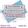 EE&YU Goddaughter Card Gifts - Goddaughter Birthday Valentines Day Gifts, I Love My Adult Goddaughter Gifts, Proud Goddaughter Present