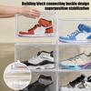 Clear Shoe Storage Box with Magnetic Door Large Capacity Stackable Transparent Dustproof