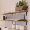 4 шт. деревянные плавающие полки с гладкими краями в деревенском стиле, простая установка, витрина для растений, настенные плавающие книжные полки