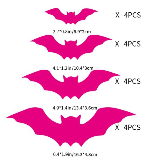 16 шт., стикер на стену на Хэллоуин, жуткие 3D наклейки с летучей мышью, долговечная наклейка на стену для праздничного украшения на Хэллоуин