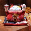 6,6-дюймовая керамическая копилка для монет Maneki Neko, удачливая кошка, копилка, украшение для дома, центральное украшение