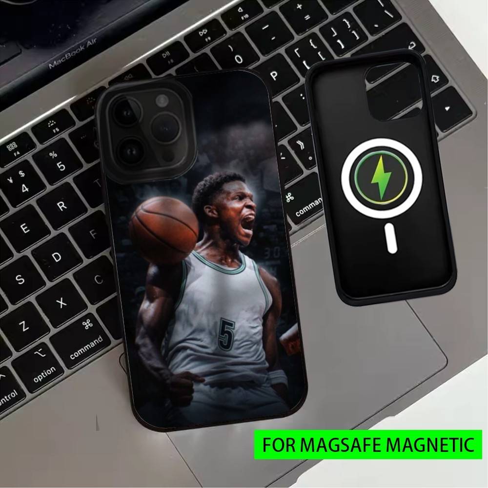 Basketballstar A-Anthony Edwards Phone Case For iPhone17,16,15,14,13,12,11 Plus,Pro Max Magnetic For Magsafe Wireless Charging