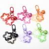 Color Acrylic Pentagram Bell Keychain Pendant Accessories DIY Backpack Lock Pendant Key Ring Car Hanging