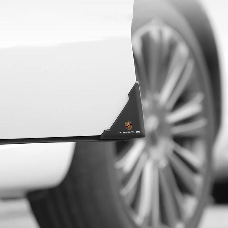 2Pcs Car Door Corner Cover Bumper Crash Anti-Scratch Protection Sticker For Porsche Boxster Cayenne Panamera Macan Cayman 911 918 996 917 991