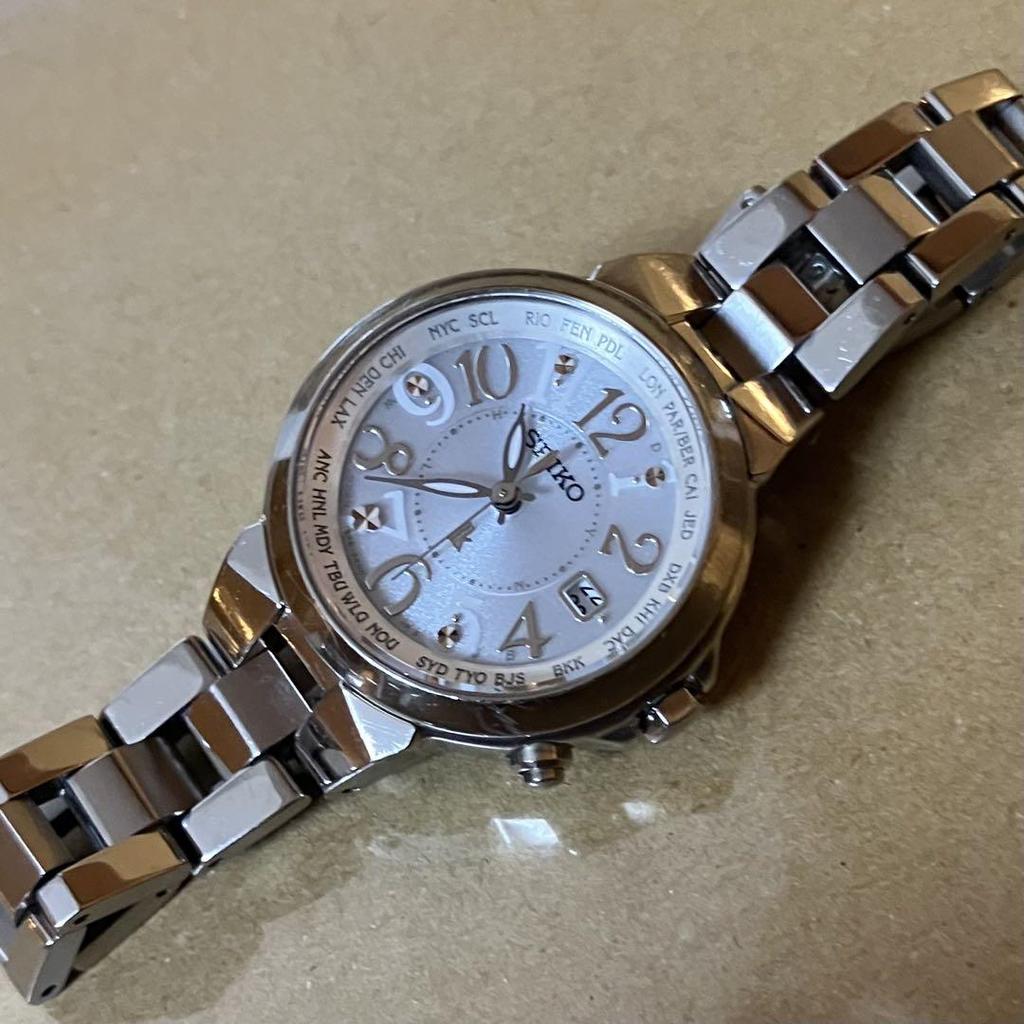 [USED] Seiko Rukia Women's Watch, Working Radio-Controlled, Solar, 1B25