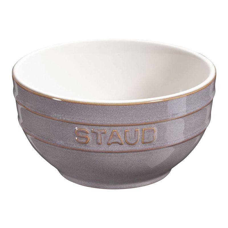 Керамическая круглая миска Staub 14 см (Античный серый)