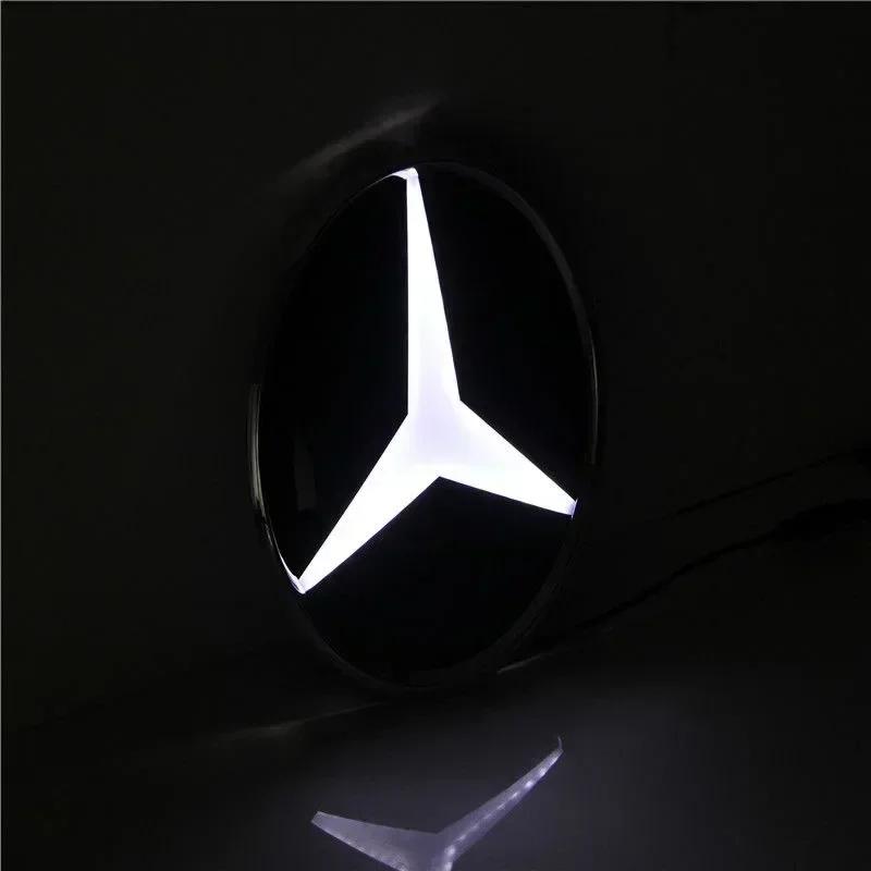 Car Front Grill Logo Light 3D LED Badge For Mercedes Benz W447 V-class VITO Emblem Luminous Decorative Light AA1