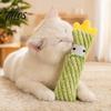 Усиленная прошивка Игрушка для кошек Кактус с кошачьей мятой, Набитая жевательная мягкая игрушка для прорезывания зубов, Плюшевый кикер для котят для домашних кошек, Кусание, пинание