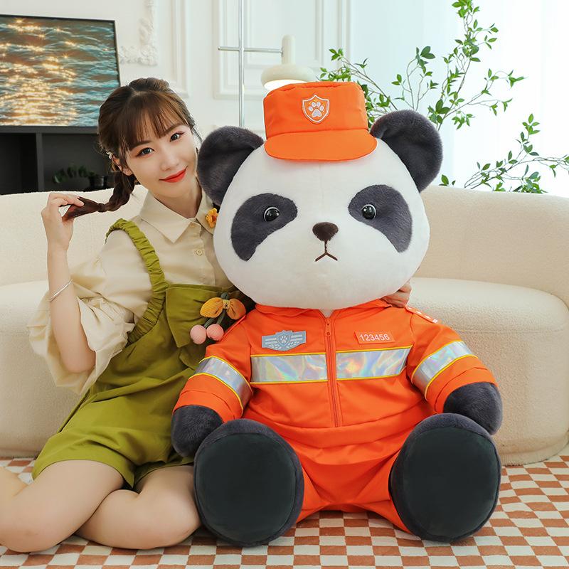 Новая плюшевая кукла Police Panda, тряпичная кукла, креативная плюшевая игрушка Fire Bear, подарок на памятное событие