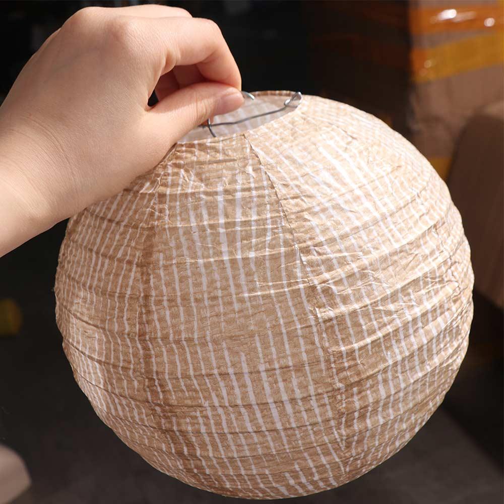 3pcs 8inch Linen Paper Lantern Funny Hanging Lantern Durable Festival Lantern Shopping Mall