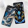Fashion Chinese Tiger Dragon Case For Samsung Galaxy S22 Plus S8 S7 S10e S20 Fe S10 S9 S21 S23 Ultra 5g Silicone Cover Funda