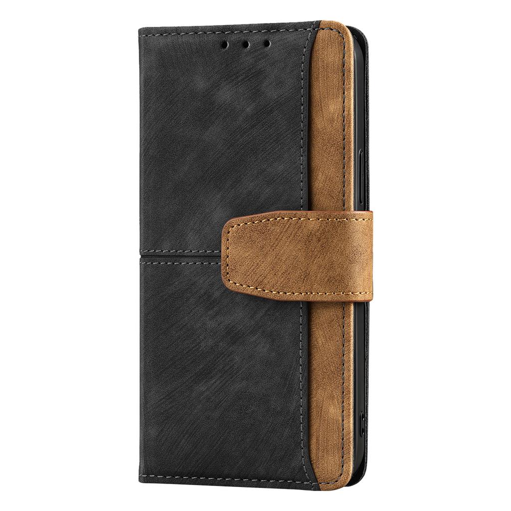 Lichicase Contrast Color Leather Mart Phone Case for Redmi Note 15 15 Pro 15 Pro+ Flip Holder Back Cover