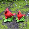 Рождественские украшения с красной птичкой Маленькая красная птичка Рождественские украшения Полимерная фигурка животного Сезонные статуэтки Для праздника Зима Для дома