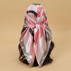 Satin Square Scarf Women Muslim Hijab Elegant  Print Silk Neckerchief Shawl Wraps Headband Handle Hair Accessories Bandana