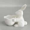 Пасхальная конфетница в виде пасхального кролика, напечатанная на 3D-принтере, блюдо для закусок в виде кролика, декоративная десертная ваза для орехов для пасхальной вечеринки, настольный домашний декор