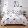 French Bulldog Bedding Set Cartoons Puppy Children Bedclothes Cute Duvet/Quilt Cover and Pillowcase Kawaii Boys Girls King Queen