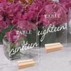 1PC Acrylic Decoration Arch Sign With Stands Blank Place Card Stands Supplies Guest Name Tags Clear