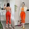 Pants European and American Style Seamless Tight-Fitting Butt-Lifting Fitness Pants for Women, Hip-Enhancing Outdoor Sports Long Pants