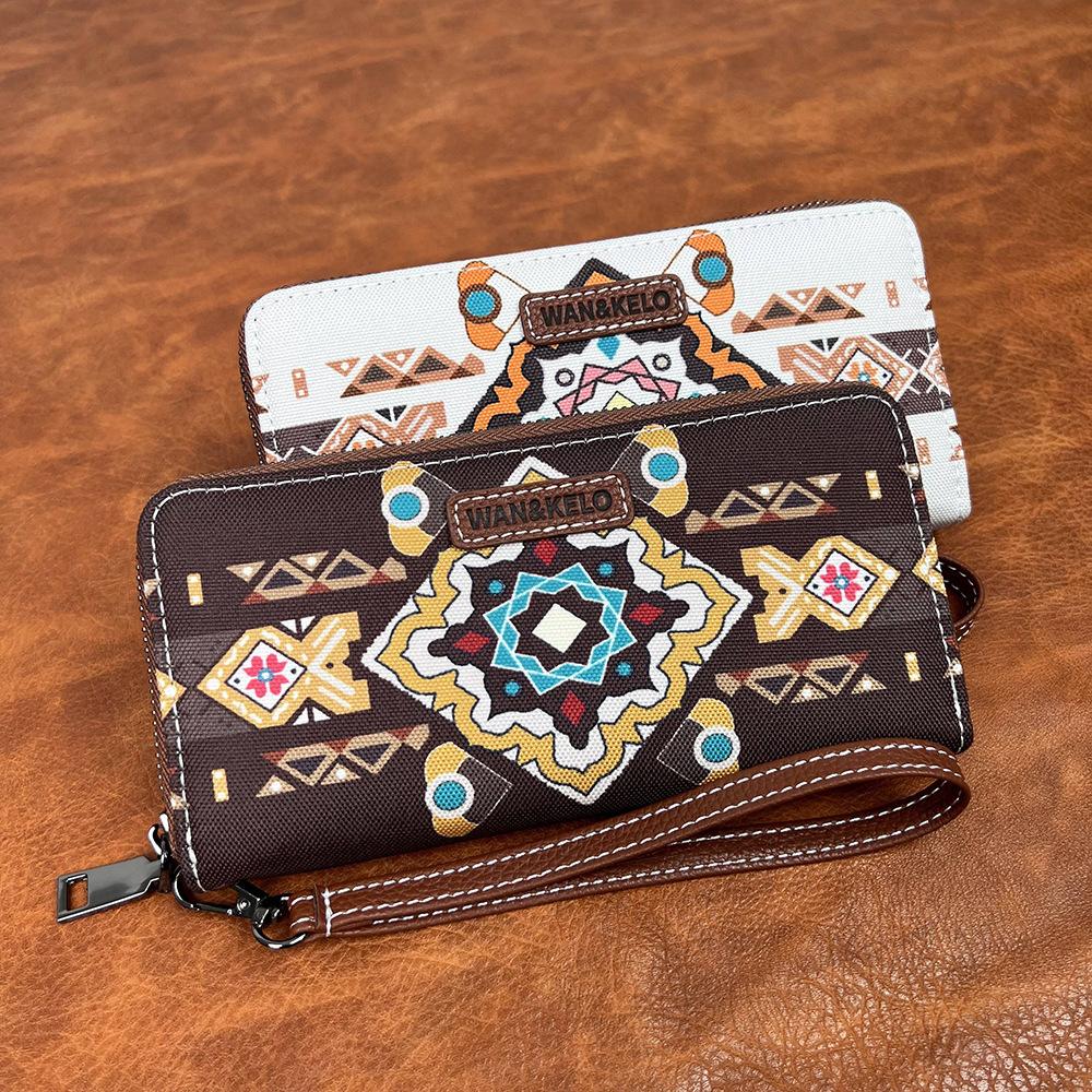 Женский кошелек, Ретро Западный Богемный стиль, Женская сумка на запястье, Водонепроницаемый кошелек
