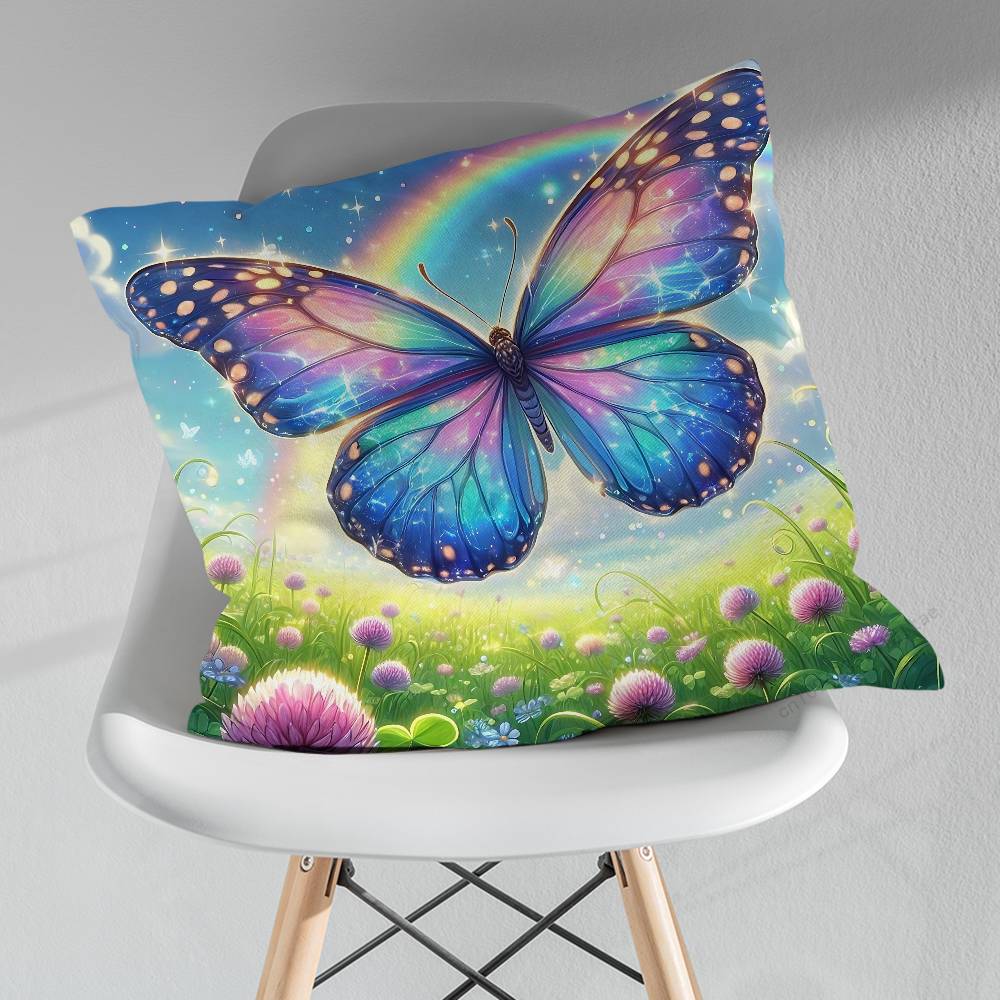 Beautiful Butterfly Art Throw Pillow Case Living Room Sofa Cushion Cover For Home Bedroom Decoration Protector