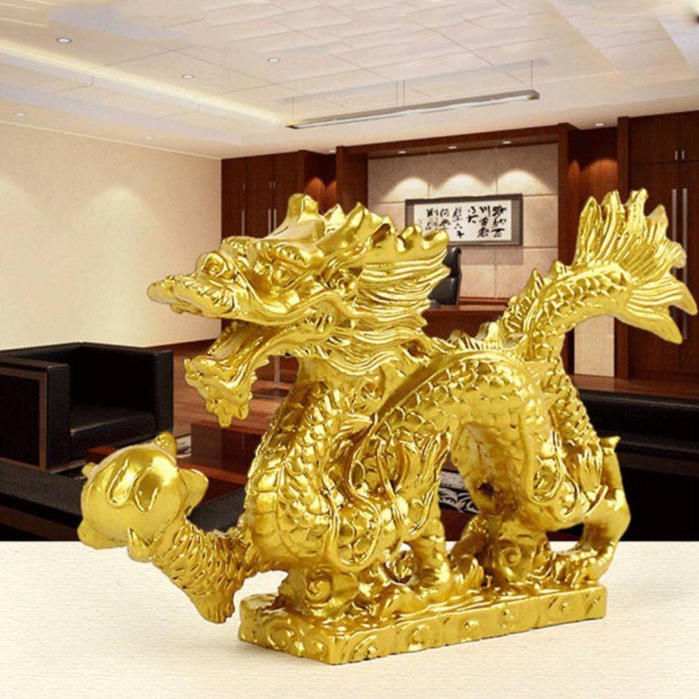 Искусство Статуэтка Дракона Зодиака Настольный Декор Скульптура Животного Скульптура Животного Украшения Дракона Офис