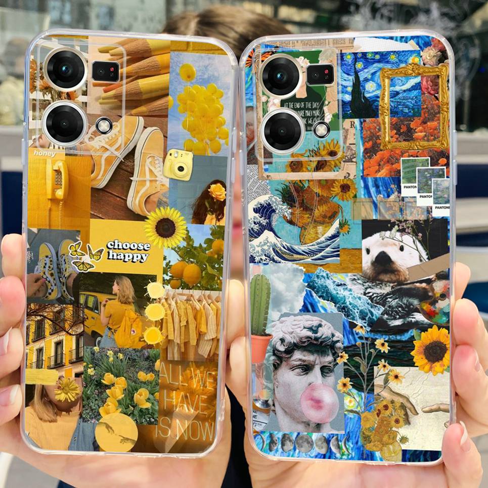 Чехол для Oppo Reno7 4G CPH2363 Oppo Reno7 Lite 7Z Красивый Рисованный Чехол Мягкий ТПУ Чехол для Телефона Для Oppo Reno 7 5G 7Pro Задняя Крышка