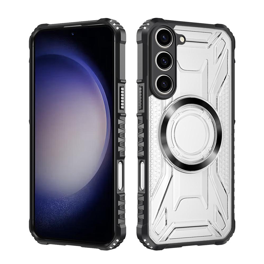 KEYSION Прозрачный магнитный чехол для Samsung S22 S23 Ultra 5G S23+ Ударопрочная задняя крышка для телефона для Galaxy S23 S21 S20 FE 5G