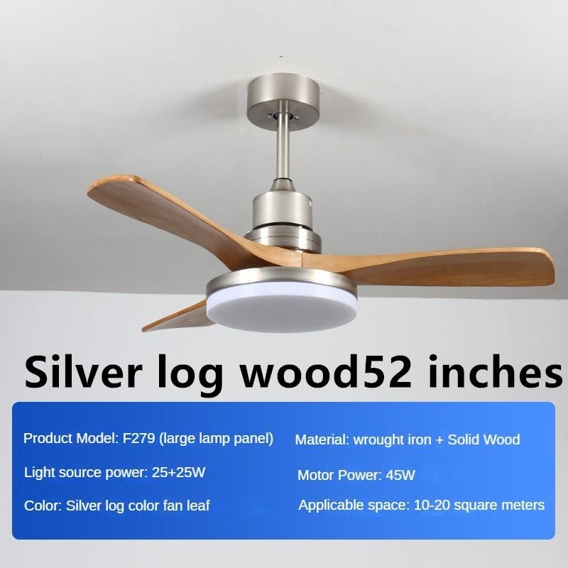 45 Вт бытовой интеллектуальный регулируемый частотный электрический вентилятор для гостиной, светильник из цельного дерева, ретро-вентилятор для ресторана, полный спектр