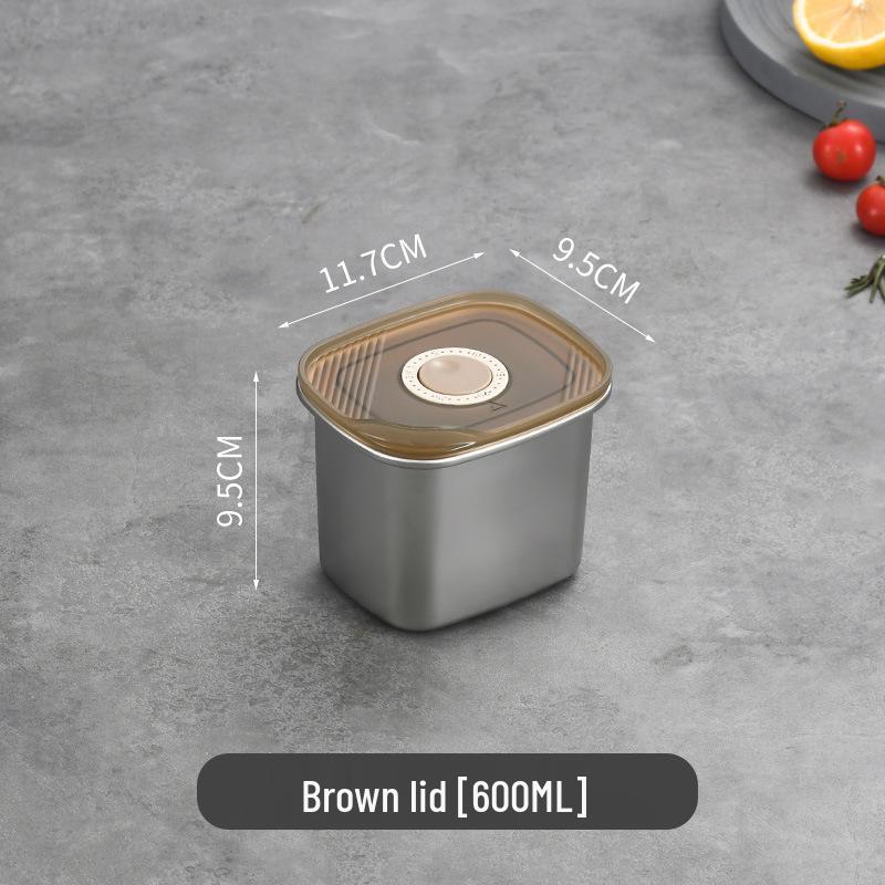 Japanese Style Stainless Steel Bento Box with Lid - Fresh-Keeping, Portioning, and Freezer Storage