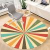 1pc Sunburst Colors Office Round Area Rug, Under Office Chairs Bedroom Living Room Home Decor, Room Deco