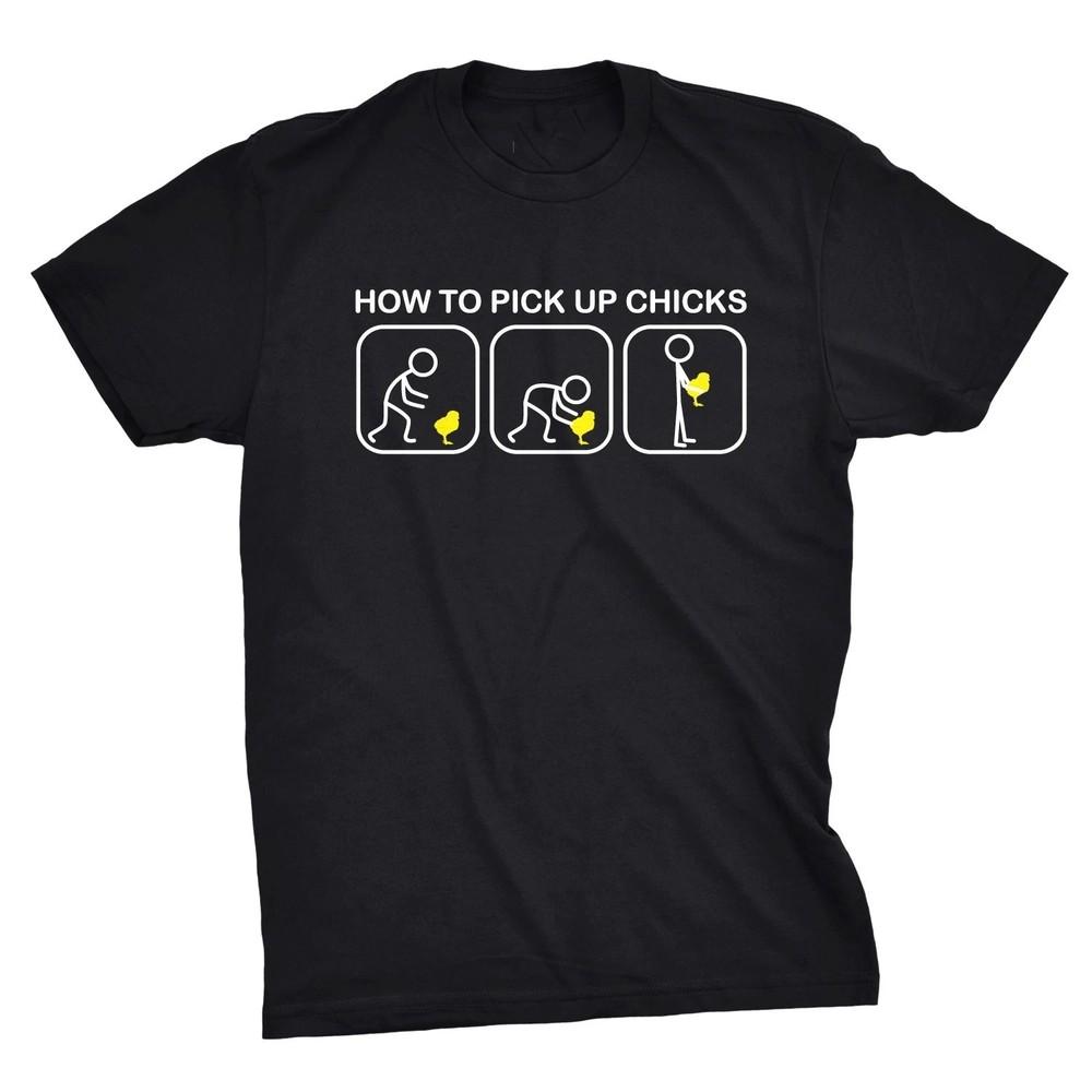 Vintage Retro Men’s How to Pick Up Chicks Funny T Shirt Easter Gift HOT ITEM Unisex T-Shirt