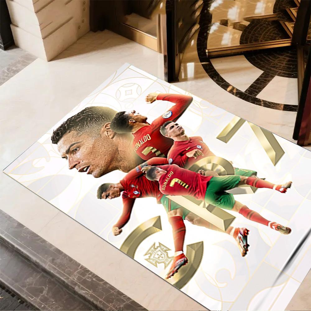 Cristiano Ronaldo Trophy Celebration Floor Rug Office Rug Suitable for Living Rooms Outdoor Playrooms Dormitory Antislip Carpet Decorate Offices