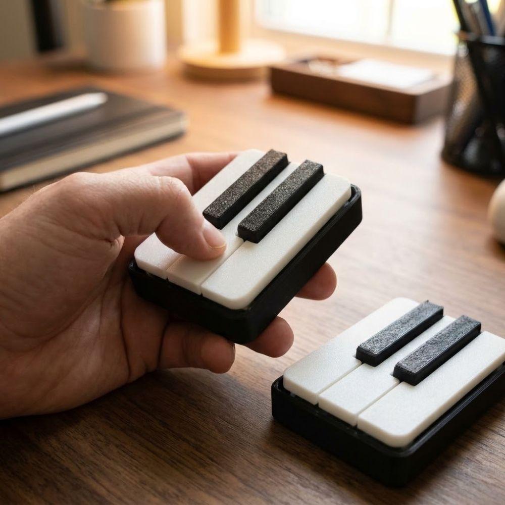 Novelty Piano Keyboard Clicker 3D Printed Piano Key Fidget Figurine Office-stress