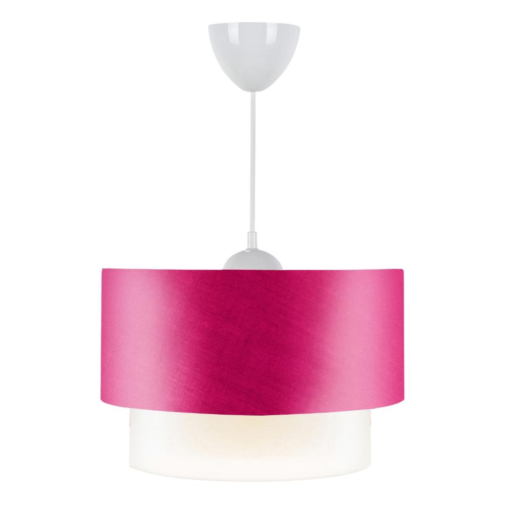 Одинарный подвесной светильник для торта, ткань цвета фуксии, люстра для гостиной, спальни, детской комнаты