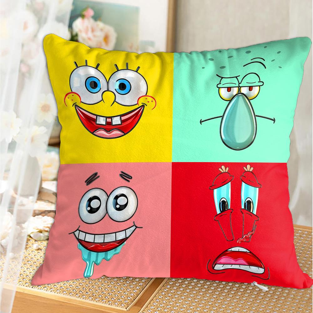 Personalized Gift Kawaii SSpongebobs Home Decorations Bedroom New Year Decorative Cushion Cover Living Room Luxury Cushions