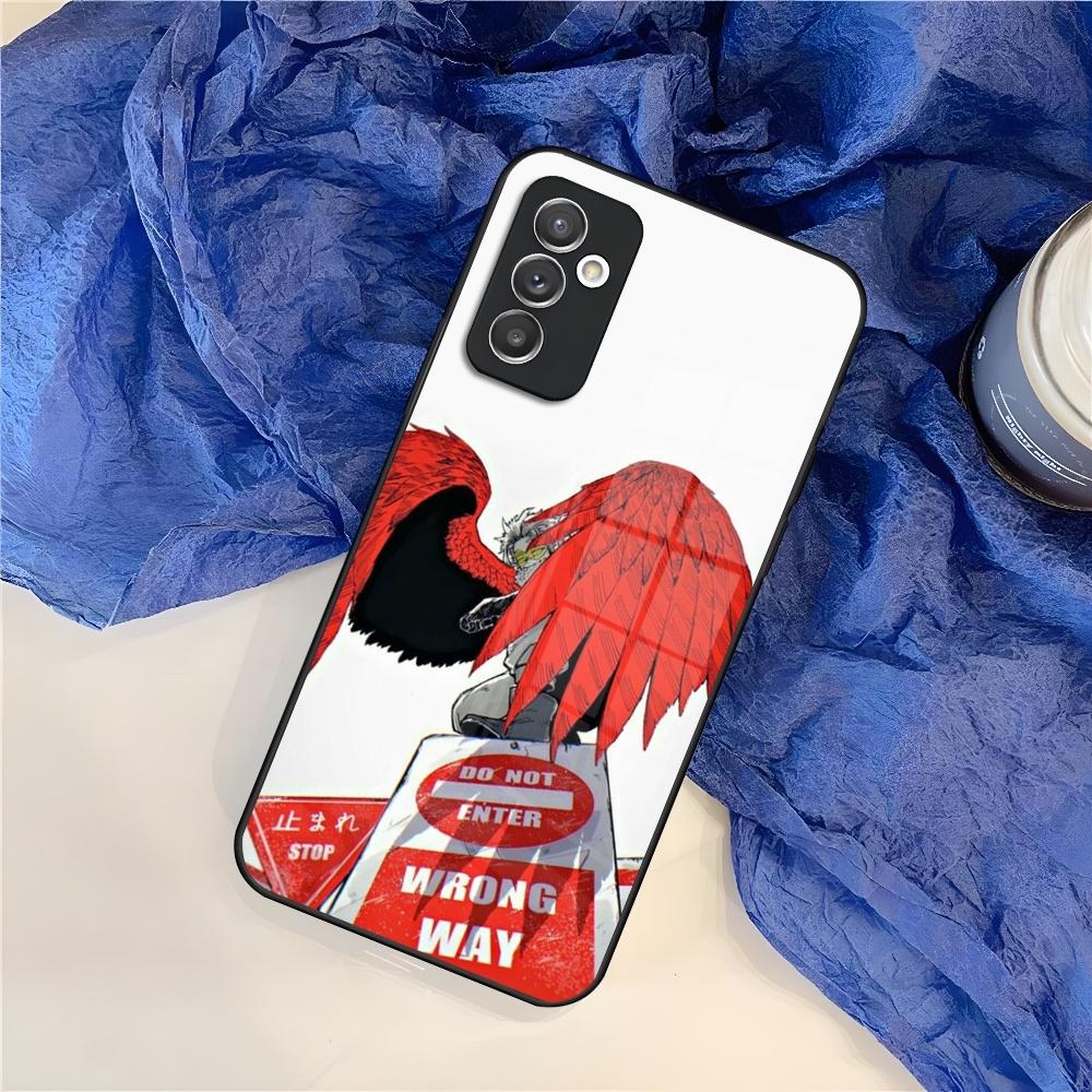 Чехол для телефона My Hero Academia Hawks для Samsung S25 S24 S30 S21 S23 S20 S22 Fe S10 E S9 Note 20 Pro Ultra Plus стеклянная крышка