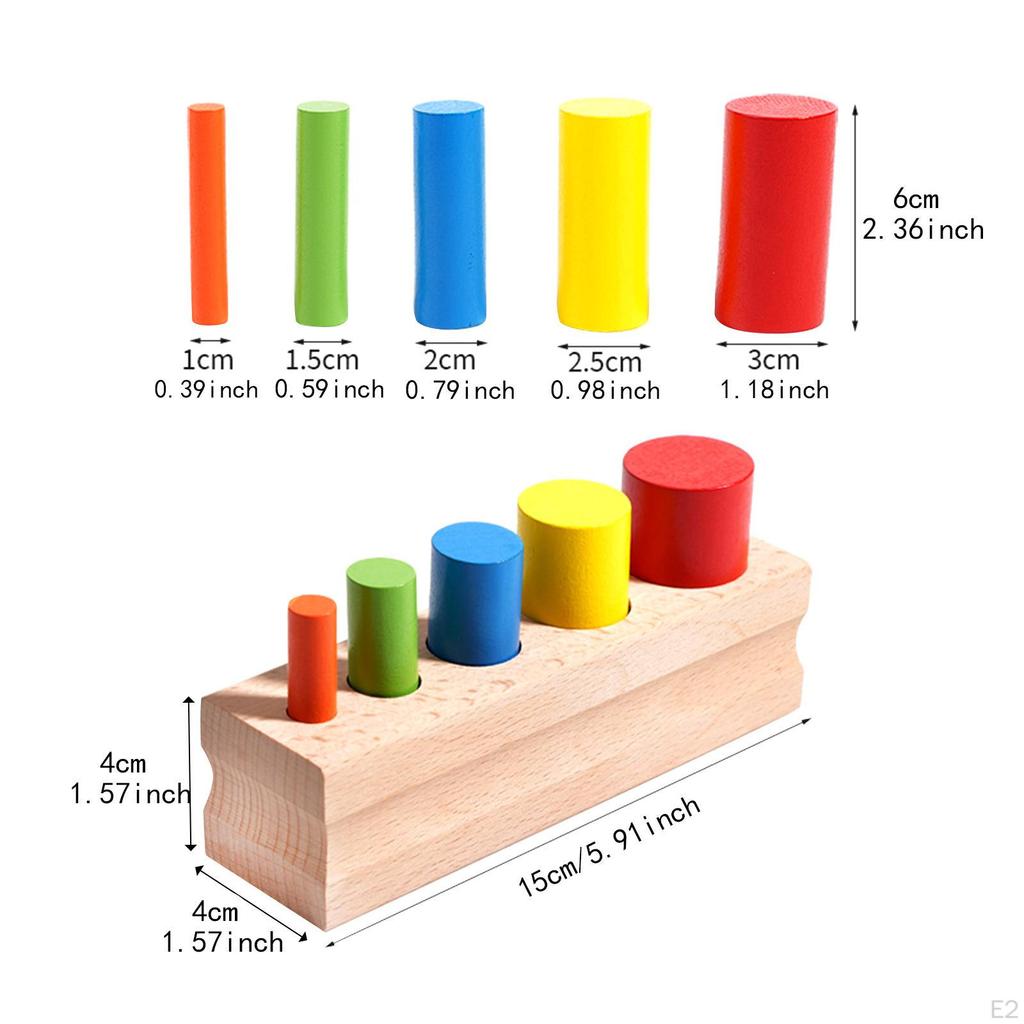 Cylinder Toys Blocks Learning Home Education Early Development Portable Children