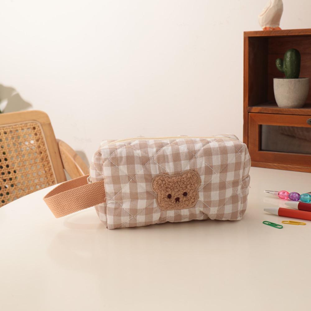 Высококачественная сумка для макияжа с рисунком медведя, портативная, большой вместимости, сумка для хранения средств по уходу за кожей, органайзер для туалетных принадлежностей, женская