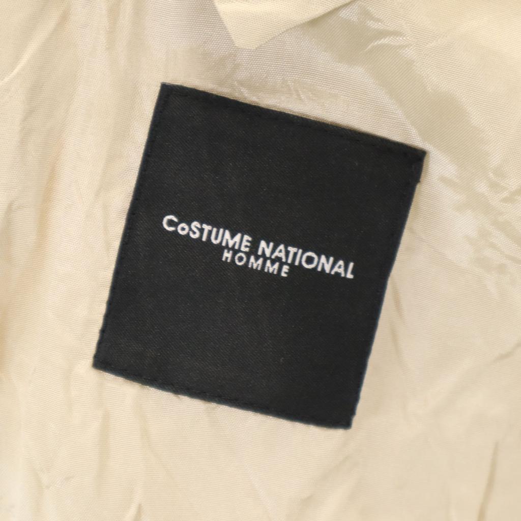 Costume National Сделано в Италии 100% лен приталенный пиджак бежевый Мужской Б/У