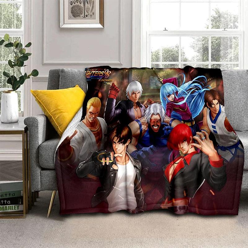 Retro Game King of Fighters Gamer Blanket,Soft Throw Blanket for Home Bedroom Bed Sofa Picnic Travel Office Cover Blanket Kids