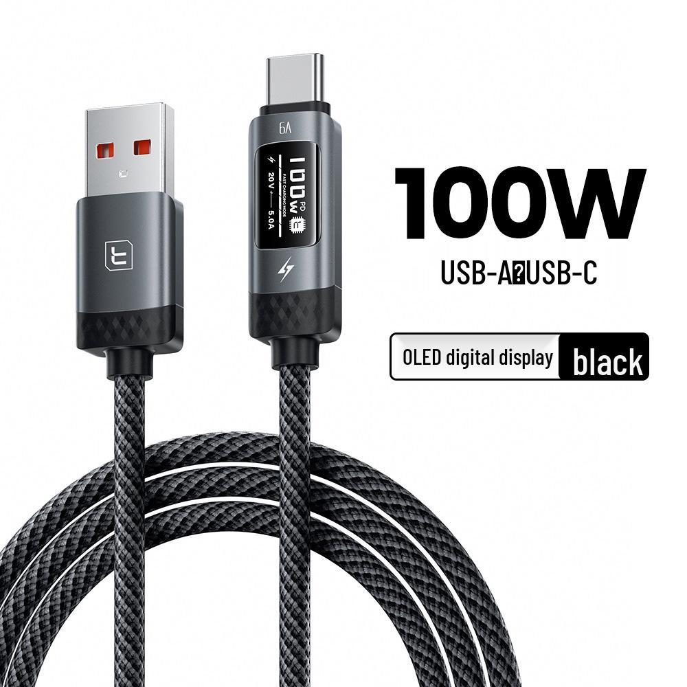 Быстрозарядный кабель Toocki WOLED USB-C для телефонов Honor Huawei
