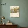 Monthly Schedule Pad 2027 British Woodland Calendar, 12 Month Hanging Planner, Thick Appointment Tracker Paper Desk Calendar for Home Office And Daily