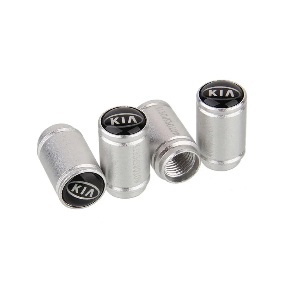 4pcs Car Tire Valve Cap Bike Wheel Valve Cover Tire Decor for KIA Ceed Rio Ceed Niro K3 Sportage Sorento Picanto Optima Cerato YO7