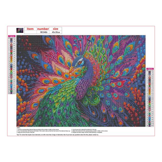 DIY алмазный художественный набор павлиний узор яркий цвет уменьшить стресс повысить уверенность квадратный круглый мозаичный комплект домашний декор