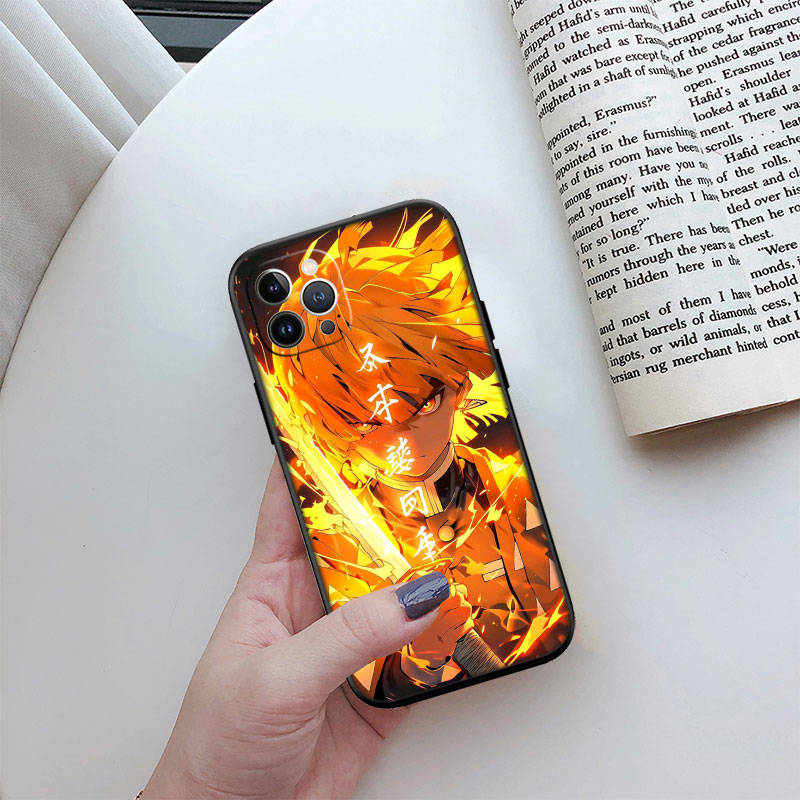 Чехол для телефона ED17 Demon Slayer для iPhone 6 6s 7 8 11 12 13 14 15 XS Pro Max XR X SE Samsung S20 S21 S22 S23 S24 FE Ultra Plus Lite S21S A55